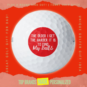Balles De Golf Cadeau Anniversaire Homme Blague Drôle Papa Golf B