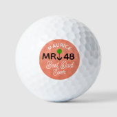 Balles De Golf Cadeau d'anniversaire "Meilleur Papa Jamais" Coule (Recto)