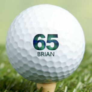 Balles De Golf Cadeau de 65e anniversaire Green Blue pour voisin