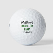 Balles De Golf Cadeau de Bachelor Party Typographie Moderne (Devant)