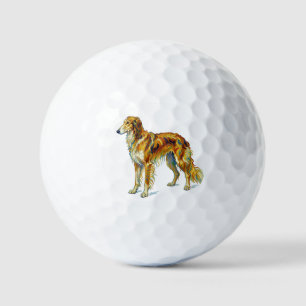 Balles De Golf Cadeau de chien Saluki de couleur vibrante