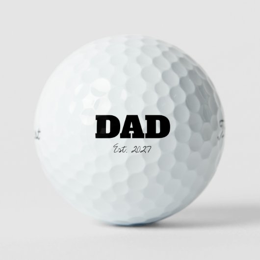 Balles De Golf Cadeau de déclaration de grossesse 'Papa'  (Recto)