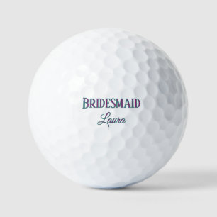 Balles De Golf Cadeau de demoiselle d'honneur simple minimal nom