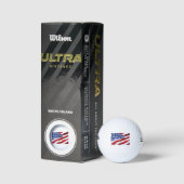 Balles De Golf Cadeau de golf Drapeau Américain (Emballage)