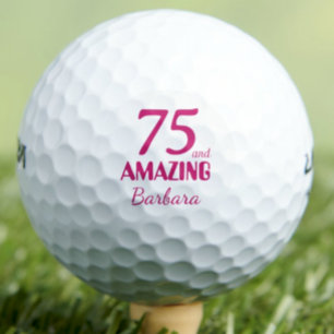 Balles De Golf Cadeau de golf rose 75e - 75 et Incroyable