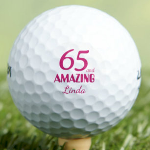 Balles De Golf Cadeau de golf rose pour 65e anniversaire - 65 ans