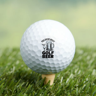 Balles De Golf Cadeau de golfeur de bière drôle d'humour de bière