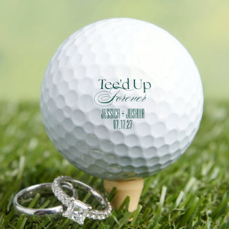Balles De Golf Cadeau de mariage personnalisé Tee'd Up Forever mi