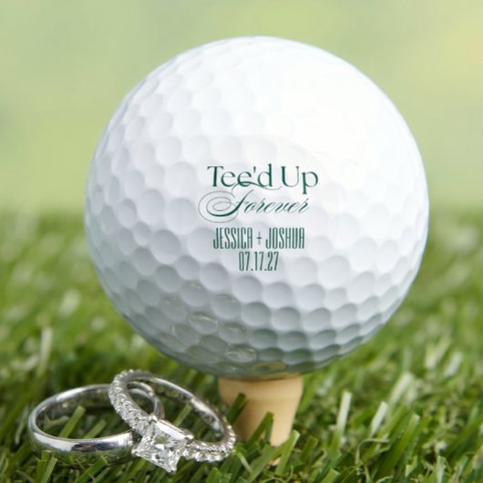 Balles De Golf Cadeau de mariage personnalisé Tee'd Up Forever mi