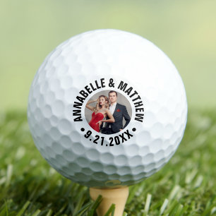 Balles De Golf Cadeau de mariage photo de couple personnalisé