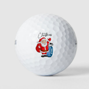 Balles De Golf Cadeau de Noël de golf avec Père Noël Golfer au dr