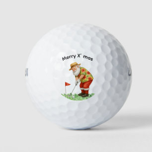 Balles De Golf Cadeau de Noël de golf avec Père Noël Golfer au dr