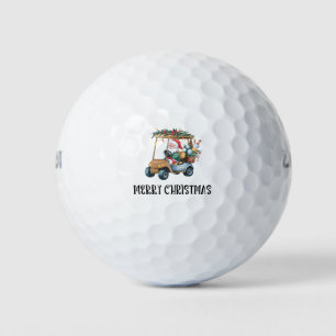 Balles De Golf Cadeau de Noël de golf avec Santa golfeur conduisa