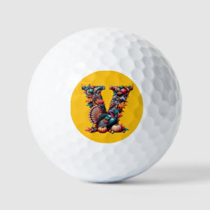 Balles De Golf Cadeau de style d'Action de grâce de la lettre V