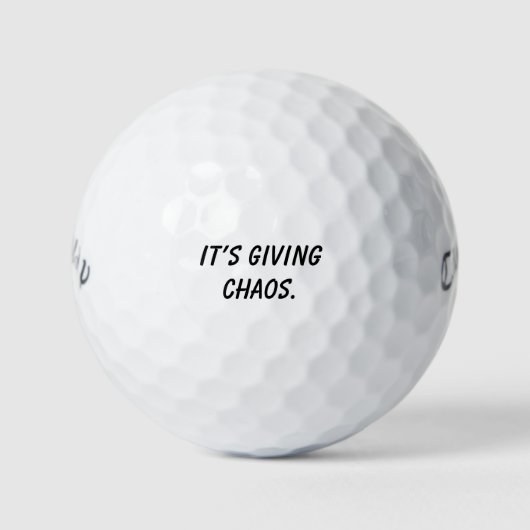 Balles De Golf Cadeau drôle 'C'est du chaos' pour s'amuser (Devant)