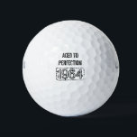 Balles De Golf Cadeau fait sur commande de boule de golf avec la<br><div class="desc">Les boules de golf de jour de joyeux anniversaire avec l'âge humoristique citent. Âgé à la perfection. Typographie vintage avec le tampon en caoutchouc contenant l'année de naissance. Boule de golf personnalisée réglée avec le graphique drôle. Ajoutez votre propre citation drôle, dire ou nom fait sur commande. Idées jouantes au...</div>