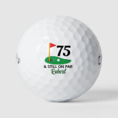 Balles De Golf Cadeau personnalisé 75e anniversaire pour Golfer (Devant)