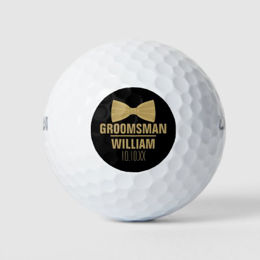 Balles De Golf Cadeau Personnalisé de Mariage pour le Témoin ou l (Devant)