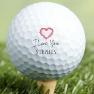 Balles De Golf Cadeau personnalisé "I Love You" pour lui Valentin
