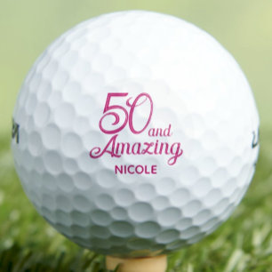 Balles De Golf Cadeau pour la 50e anniversaire de la sœur - Écrit