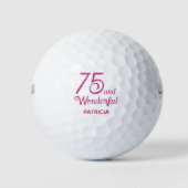 Balles De Golf Cadeau pour la belle-mère de 75 ans - Rose merveil (Devant)