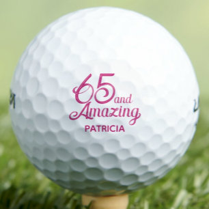 Balles De Golf Cadeau pour mamie rose 65e anniversaire personnali