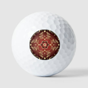 Balles De Golf Cadre rond Valentine violet or