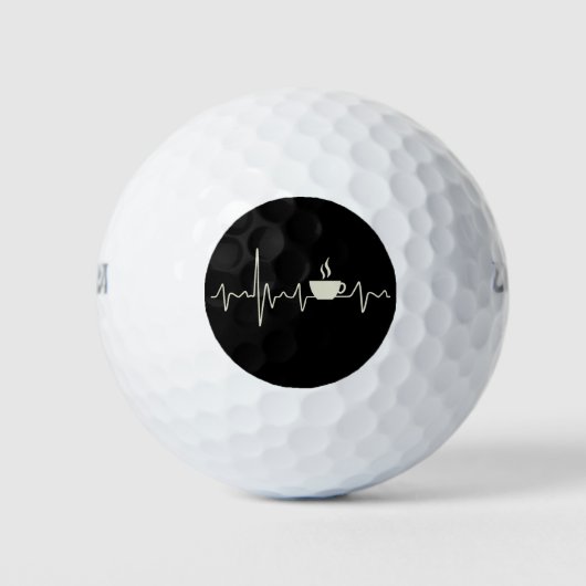 Balles De Golf Café junkie espresso design avec pulsation (Devant)