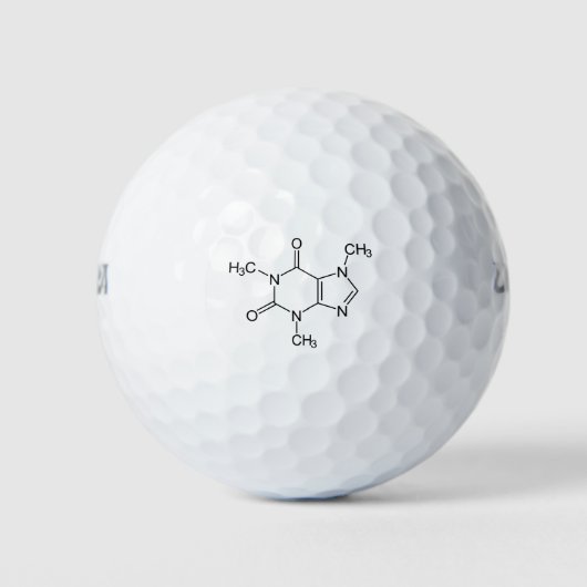 Balles De Golf Caféine Molécule Chimie Café Atomes (Devant)