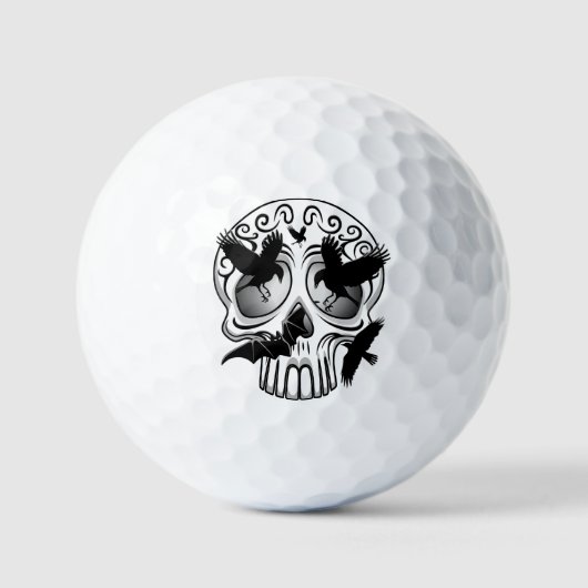 Balles De Golf Calaveras décoratives Halloween (Recto)