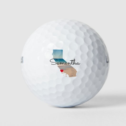 Balles De Golf California Shape Heart Photo  (Devant)