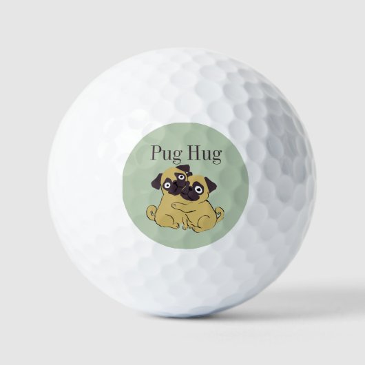 Balles De Golf Câlins de pug (Recto)