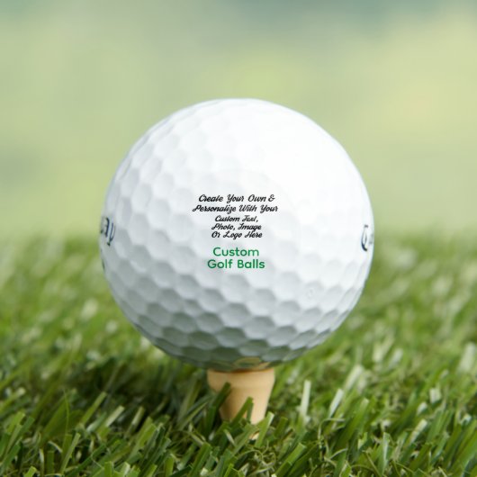 Balles De Golf Callaway Custom Golf Balls - Monogramme & Nom (T-shirt Insitu)