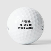 Balles de golf Callaway drôles, retour au nom pers (Recto)