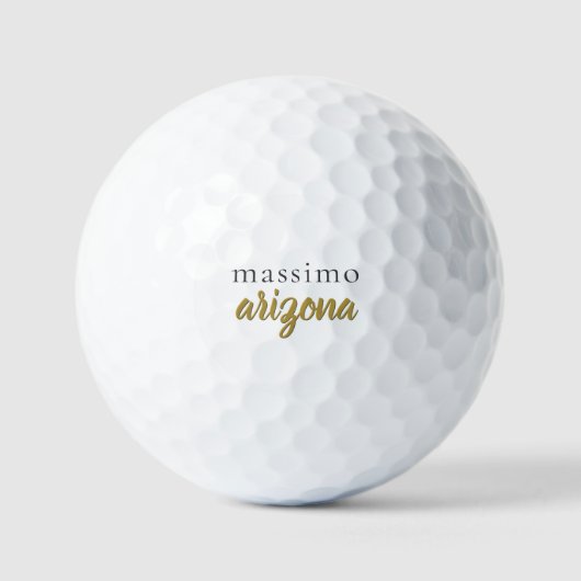 Balles De Golf Calligraphie Élégant Simple Ajouter Votre Nom (Recto)