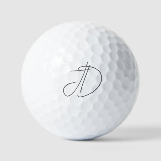 Balles De Golf Calligraphie tendance monogramme classique (Recto)