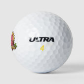 Balles De Golf Caméléon rose de Noël (Logo)