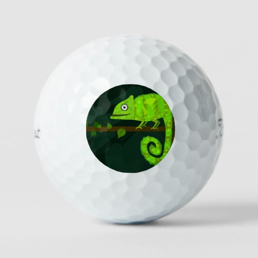 Balles De Golf Caméléon vert mignon (Recto)