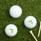 Balles De Golf Caméléon vert mignon (Herbe in situ)