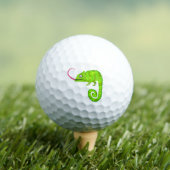 Balles De Golf Caméléon vert mignon (T-shirt Insitu)