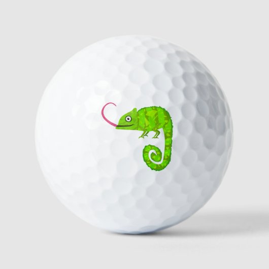 Balles De Golf Caméléon vert mignon (Recto)