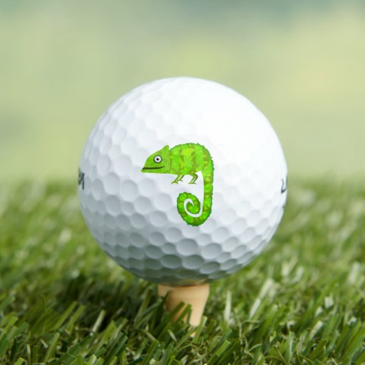 Balles De Golf Caméléon vert mignon (T-shirt Insitu)