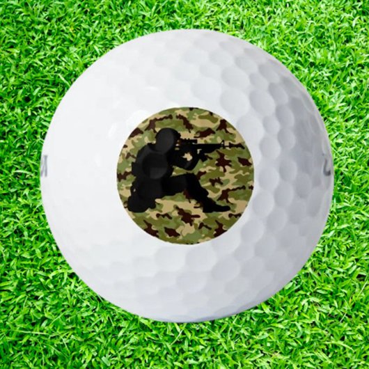 Balles De Golf Camouflage Vert de l'Armée