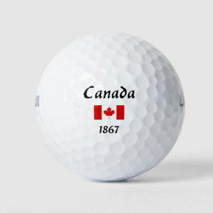 Balles De Golf Canada 1867 Ancien drapeau du Balthazar couleur cl