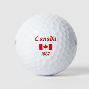 Balles De Golf Canada 1867 Ancien drapeau du Balthazar Couleur fo