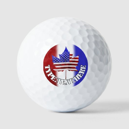 Balles De Golf Canada / USA Golf Balls Perssonalized Golf Cadeaux (Recto)