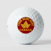Balles De Golf Canada Varsity Golf Balls Customisés Canada Cadeau (Recto)