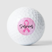 Balles De Golf Cancer du sein rose survivant (Recto)