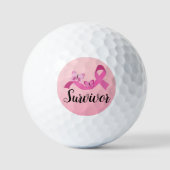 Balles De Golf Cancer du sein rose survivant (Recto)