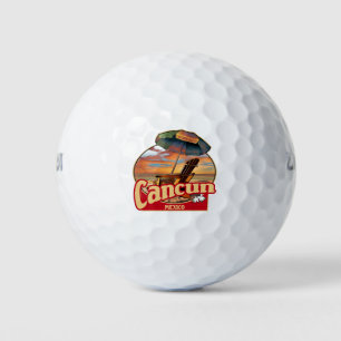 Balles De Golf Cancun Mexico Beach Design de scène